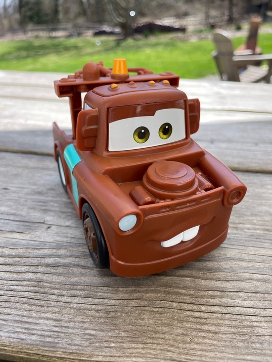 Mattel Other - Mattel Brown Tow Truck Character Toy with Teal Accent